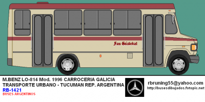 1996 RB-1421 M.BENZ LO 814 CARROCERIA GALICIA Argentina