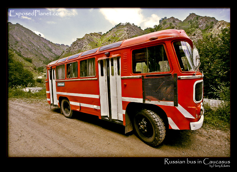GAZ russian-red-bus-caucasus