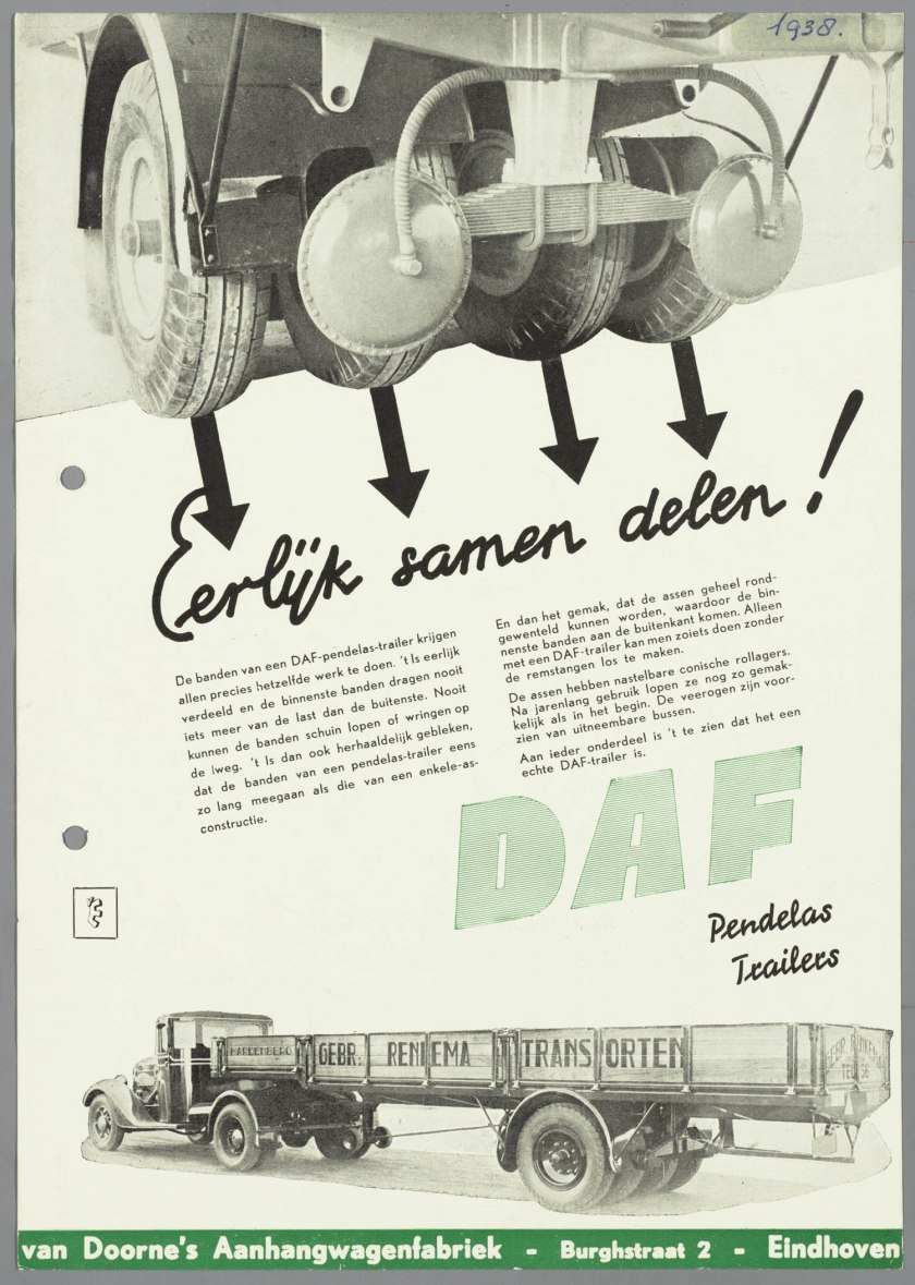 1938 DAF Pendelas-trailers