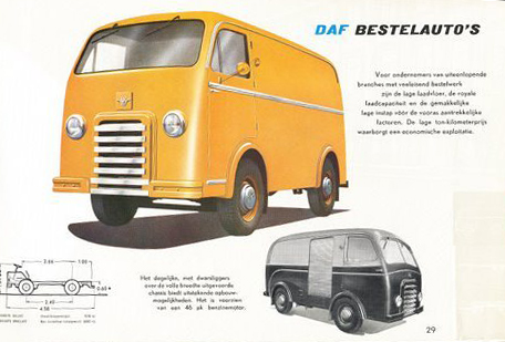 1950 DAF Bestelauto folder