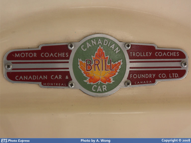 Canadian Car and Foundry Brill logo plate