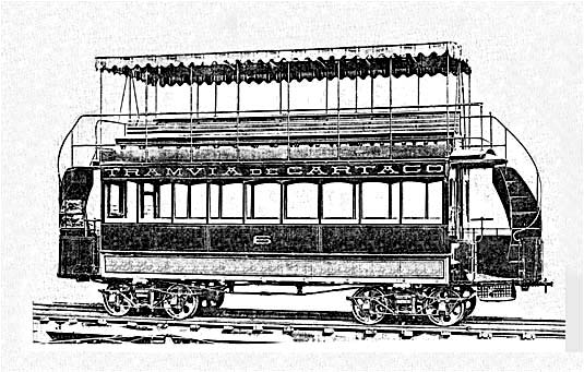 Trams Cartago line from J. G. Brill Co. in Philadelphia