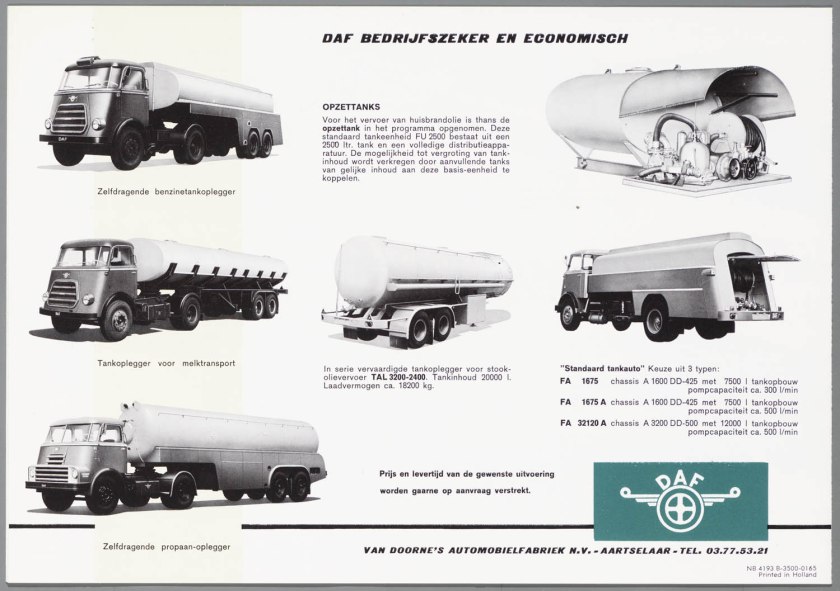 1965 DAF Opleggers Brochure