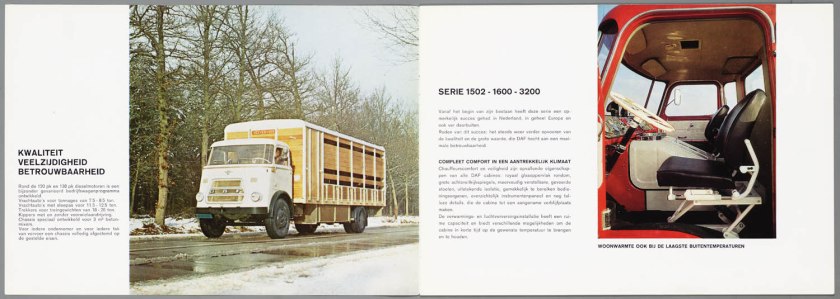 1967 DAF 1502, 1600, 3200 serie b