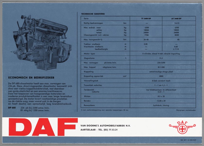 1967 DAF 2600 6x4 TT-AT e