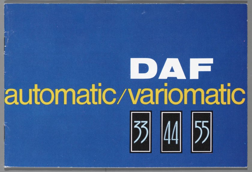 1968 DAF 33, 44, 55 Sedan, 33 Bestel, 44 Combi a