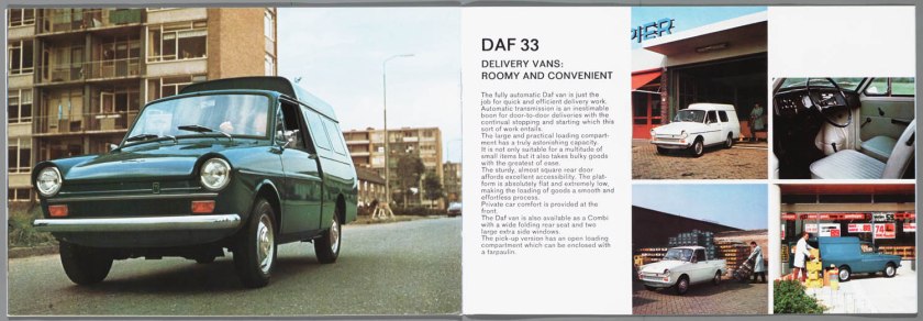 1968 DAF 33, 44, 55 Sedan, 33 Bestel, 44 Combi i