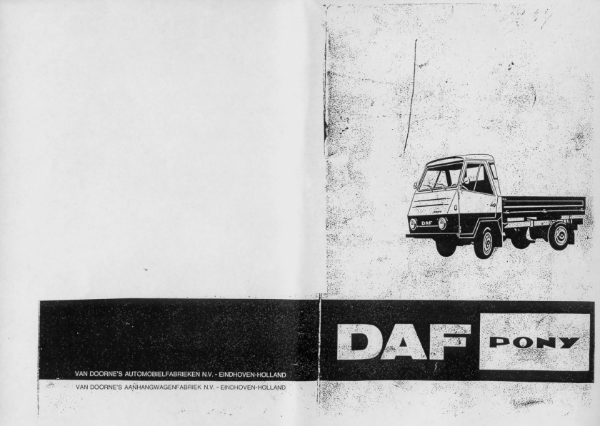 1968 DAF voorkant + achterkantdaf pony instructie boekje(1)