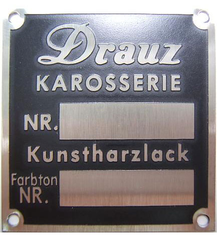 24 Drauz-conv-d and roadster plaque