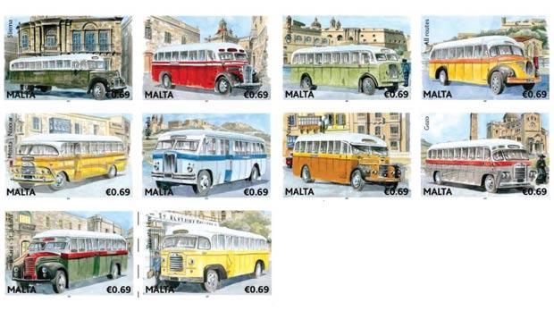 Malta Postzegels Bussen