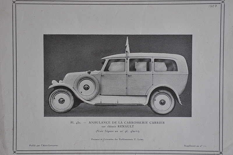000 1927 - Ambulance de la Carrosserie Carrier sur châssis Renault