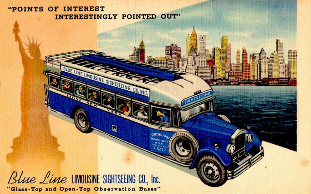 000 1941 Fageol Blue Line Limousine Sightseeing Bus, New York City