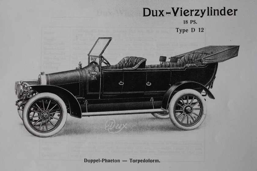 Dux D12 Doppel-Phaeton Torpedoform, Jahrgang 1911