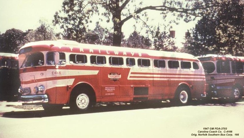 1947 GM PDA-3703 Carolina Coach Co C-4166 Norfolk