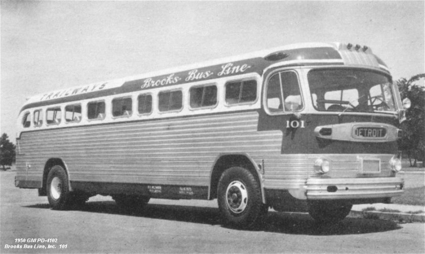 1950 GM PD-4102 Brooks Bus Line.Inc 101
