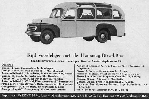 1951 hanomag-wervo. advertentie