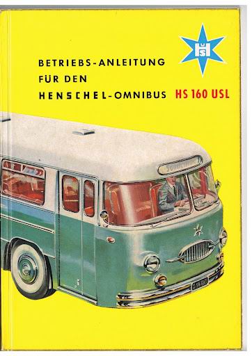1959 HENSCHEL HS160USL betriebs anleitung