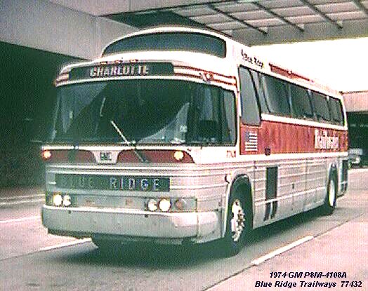 1974 GM P8M-4108 Blue Ridge Trailways 77432