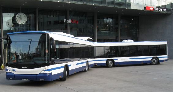 2012 HESS delivers 11 BusTrains (BusZug) to the city of Zug