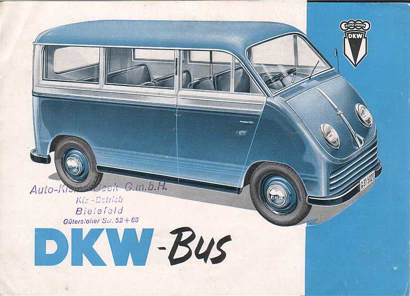 1950 Auto Union DKW Bus Ad