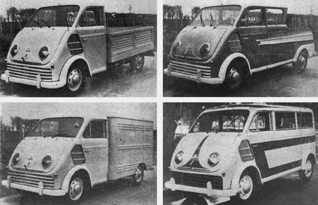 1952 Auto Union Pick Up simple y doble cabina, furgón y minibus. Argentina