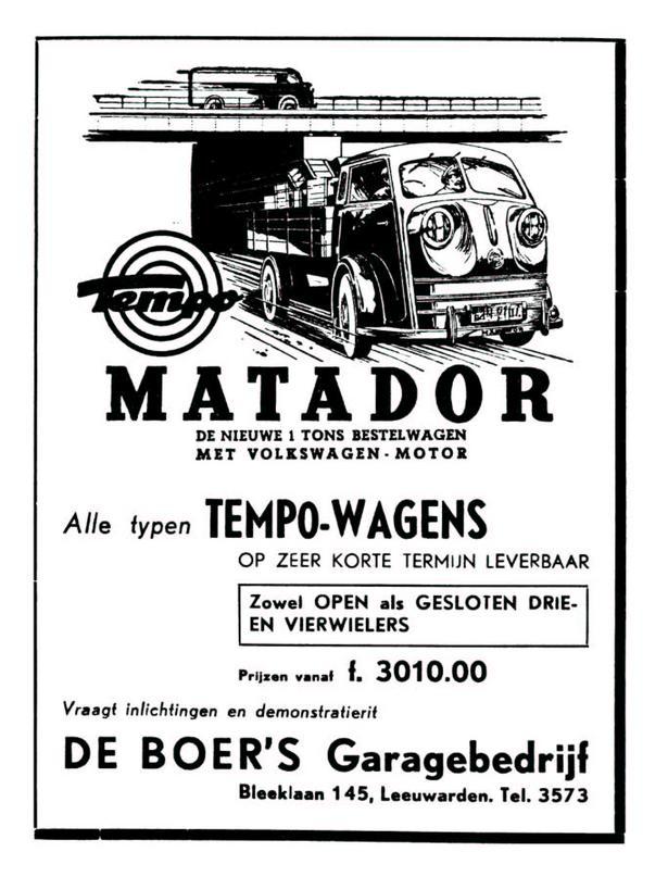 1952 Tempo Matador ad