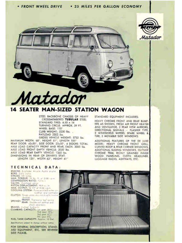 1965 TEMPO MATADOR Catalogue