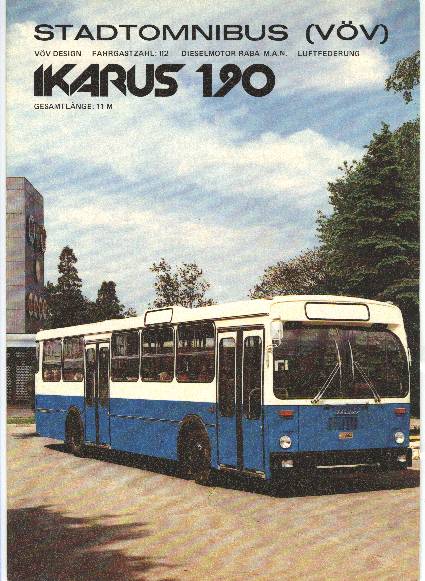 1970 Ikarus 190 im prospekt