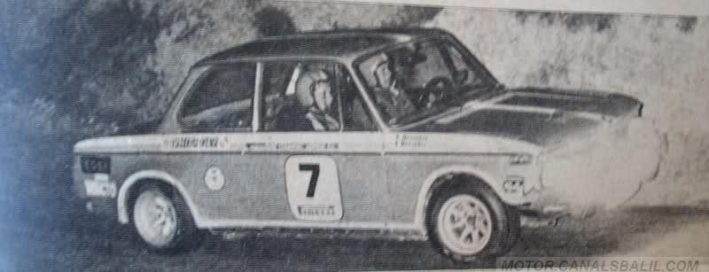 1974 BMW 2002 TII, Clasificado 4º 16º Rally 2000 Virajes 1974,