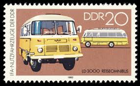 1982 Robur bus postzegel DDR