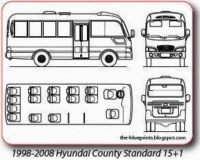 1998-2008 Hyundai County Standard 15+1 mesta