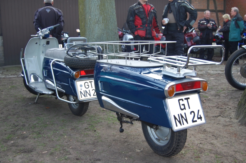 Heinkel Tourist with custom Heinkel trailer