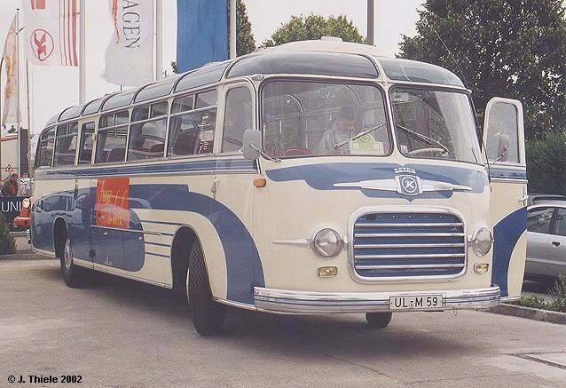 1959 Setra-S10-Reisebus-weiss-Dekor-blau-Str-der-Lieder