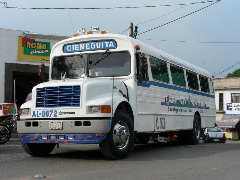 2008 International transit bus in San Miguel de Allende, Guanajuato, Mexico