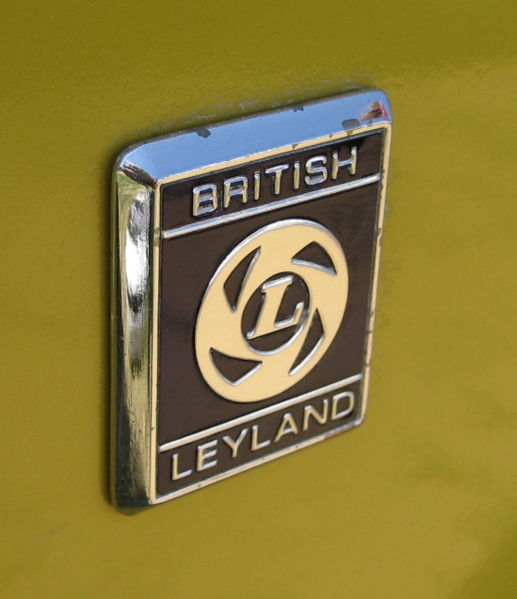 0 A small British Leyland badge on one of their many products.