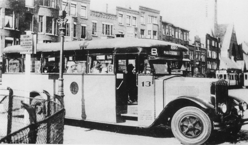 1929 Krupp bus 13, lijn B, Burgemeester Meineszplein