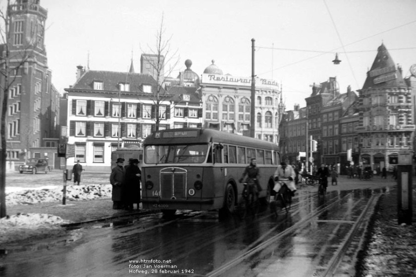 1942 Kromhout-Beijnes 141 op de Hofweg foto van Jan Voerman