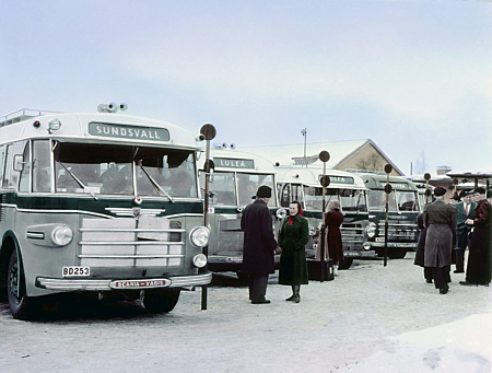 1951 Scania-Vabis B63  B22  B63  B63  B16 at the bus station i