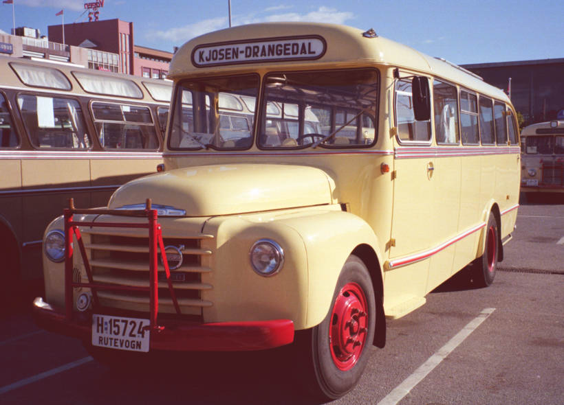 1956 Volvo L375-07 goods chassis with a 29 seat bus body by T. Knudsen.