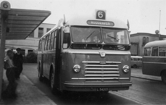 1960 Kromhout Verheul autobus nr. 6 van het G.E.B.R.U. als lijn 6.