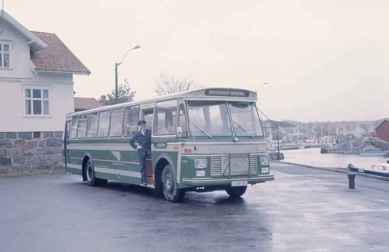 1974 Scania B80-63 mod med karosseri fra Brødrene Repstad Karosserifabrikk BRK i Søgne