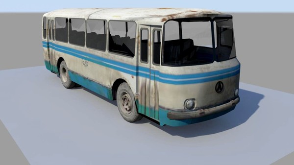 LAZ 3d model old bus laz b