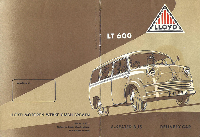 Lloyd LT-600 6-Seater Bus and Delivery Car