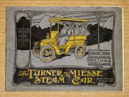 1906 Turner-Miesse Steam Car catalogue