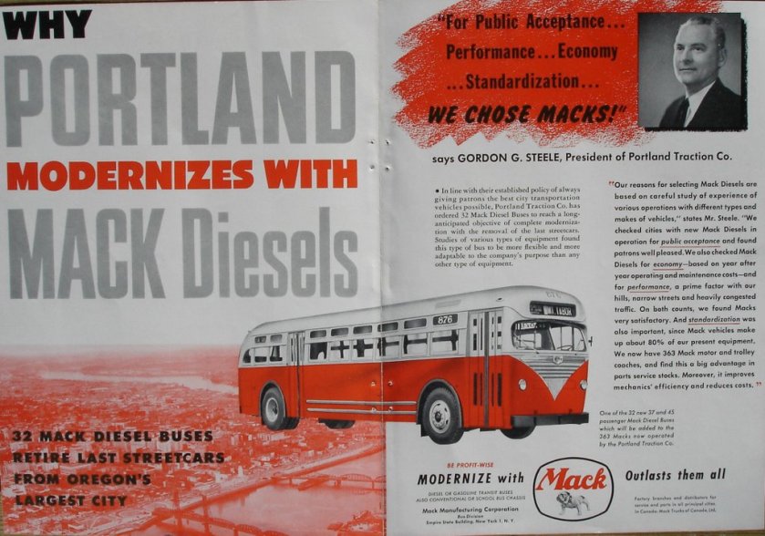 1950 Portland Traction Mack Diesel Advertisement.1