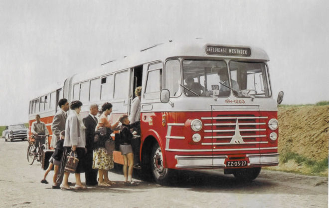 1958 Magirus type OS 550 6E Gelede bus RTM Verheul