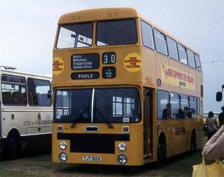 1977 Marshall doubledeck bodied Leyland Olympian for Yellow Buses Bournemouth