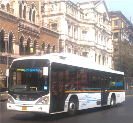 7 Tata Marcopolo CNG Hybrid bus in Mumbai