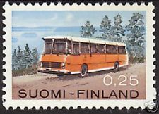 Bus Auto Volvo Post Office Van Finland MNH 1971