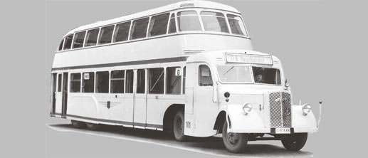 1938 OPEL-Blitz 3,5 Doppelstockbus-Sattelzug
